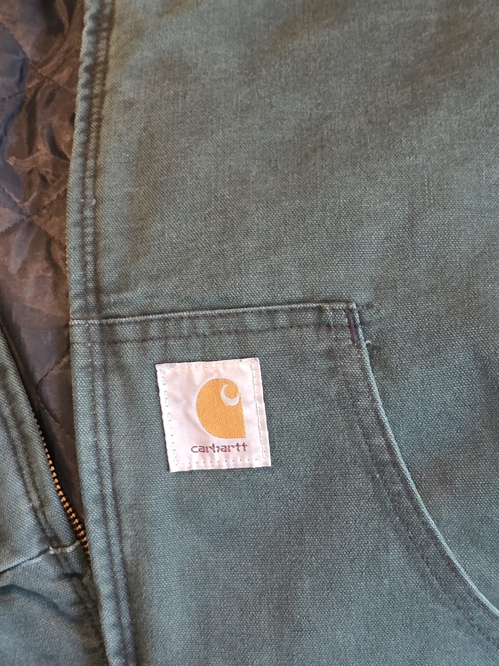 Carhartt Teal Green Full-Zip Hooded Work Jacket - Picture 2 of 6